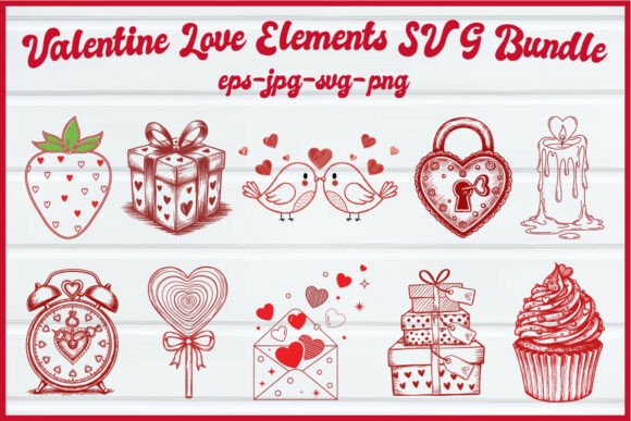 Download Valentine Love Elements SVG Bundle - Premium Resources