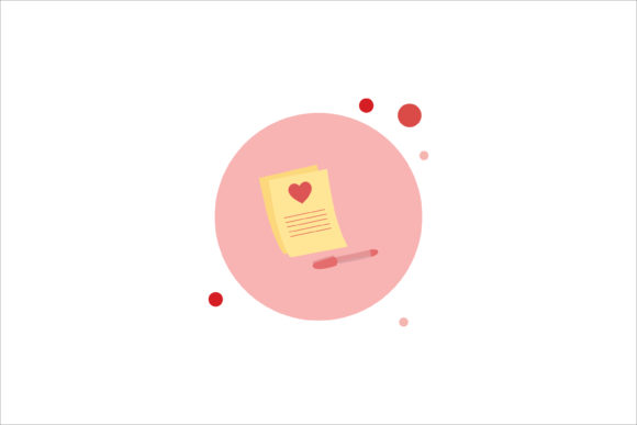 Download Valentine Love Letter Circle Bubble Icon - Premium Resources