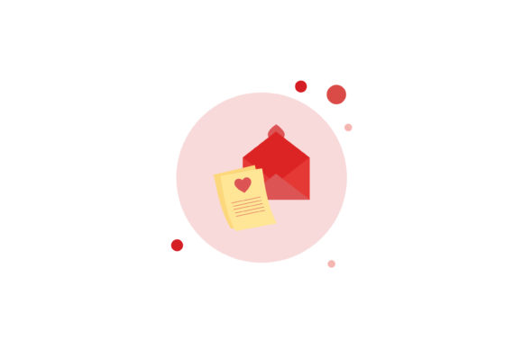Download Valentine Love Letter Circle Bubble Icon - Premium Resources