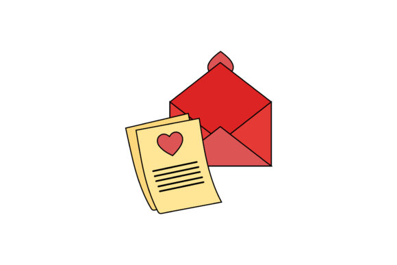 Download Valentine Love Letter Fill Line Icon - Premium Resources