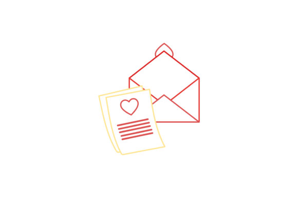 Download Valentine Letter Love Color Line Icon - Premium Bundle